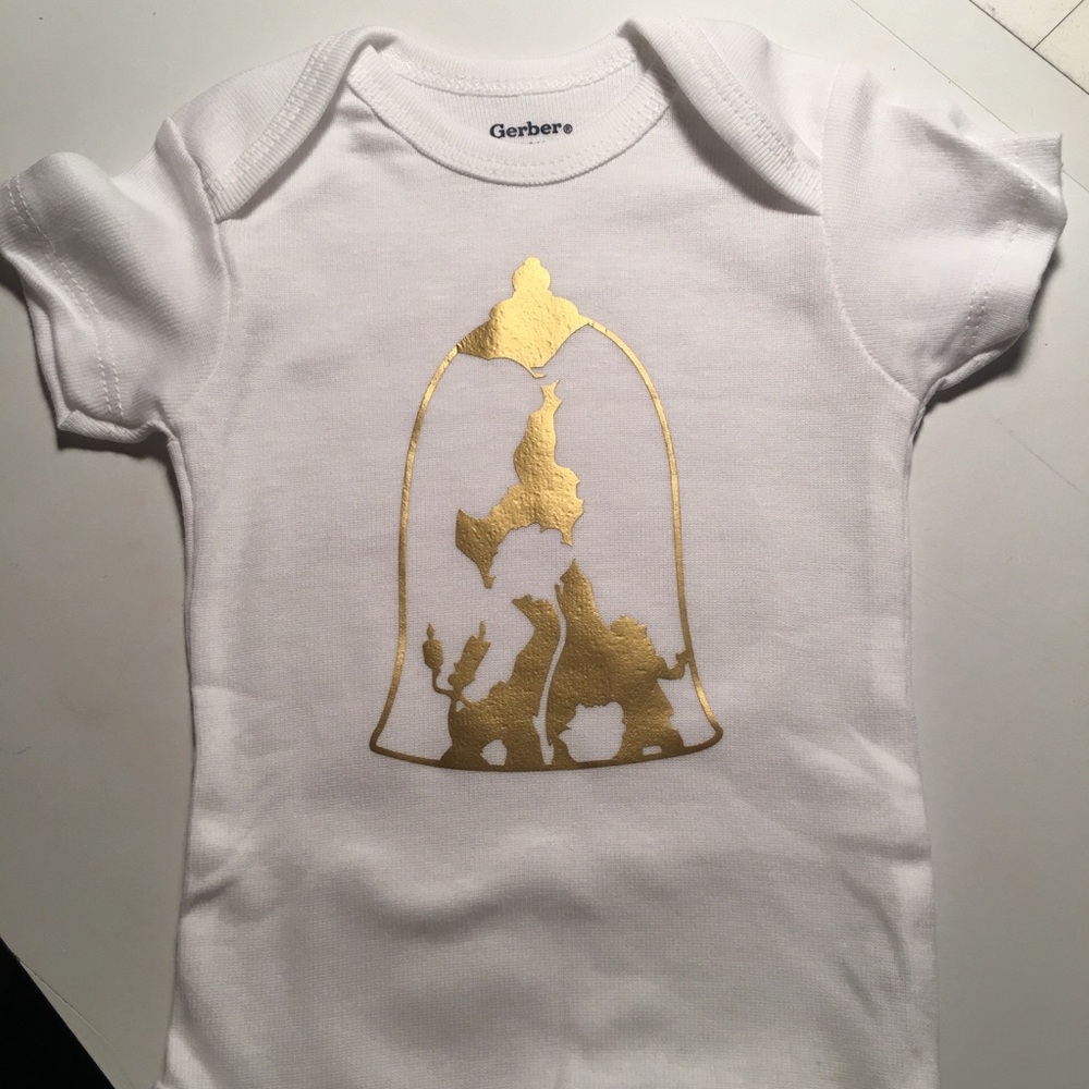 0/3M Beauty & the Beast Disney Baby Girls Onesie